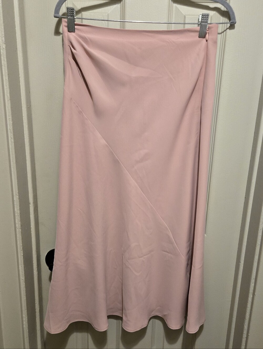 Express Light Pink Midi Skirt Gathered Side sz Small